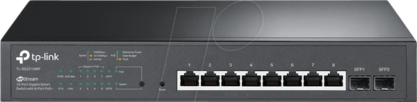 Комутатор, 10-портовий, гігабітний Ethernet, PoE+, SFP