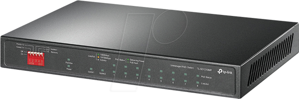 Комутатор, 10-портовий, гігабітний Ethernet, PoE+, RJ45/SFP