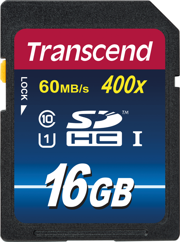 SDHC-карта 16 ГБ, Transcend Class 10 (преміум)