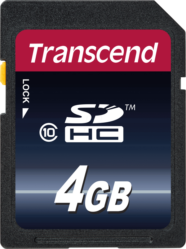 Карта пам'яті SDHC 4 ГБ, Transcend Class 10 (преміум)