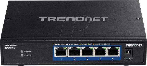 Комутатор, 5-портовий, 10-гігабітний Ethernet