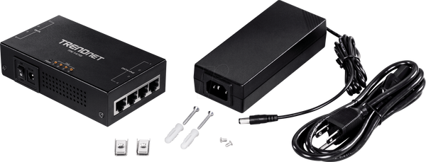 Гігабітний інжектор живлення через Ethernet (PoE+), 4 порти