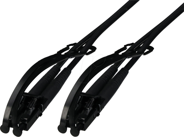 Оптоволоконний кабель, дуплексний LC, OM4, чорний, 25 м