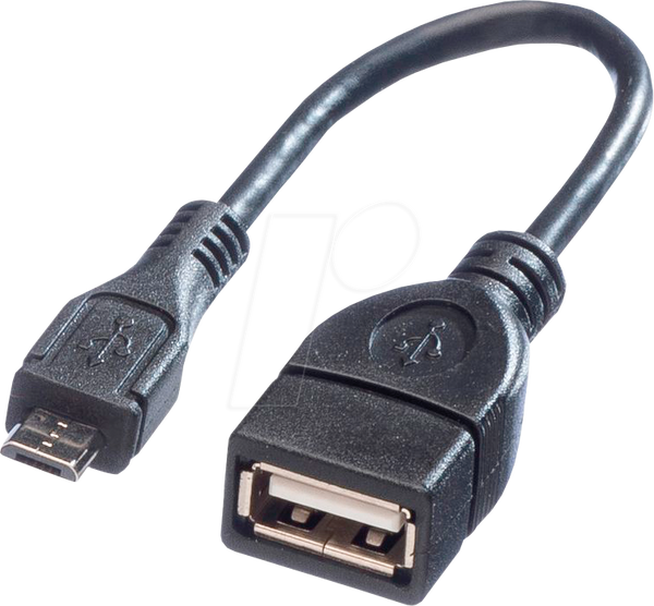 Кабель USB 2.0, роз'єм Micro USB-B до порту USB-A, 15 см