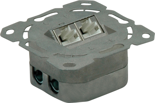 Розподільна коробка RJ45, кат. 6a, 2-стороння, UP, біла