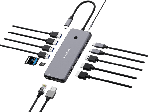 Док-станція, USB-C, 14 портів