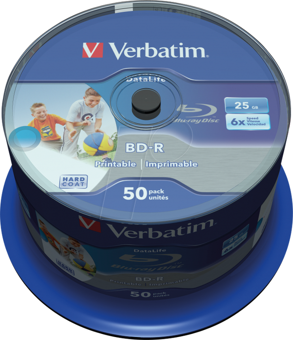 BD-R SL Datalife, 25 ГБ, 6x, для друку, упаковка зі шпинделем 50 шт.