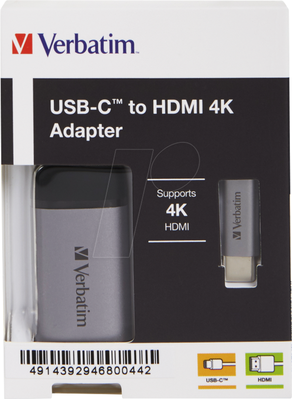Адаптер USB-C > 1x HDMI, 4Kat 60 Гц, 10 см