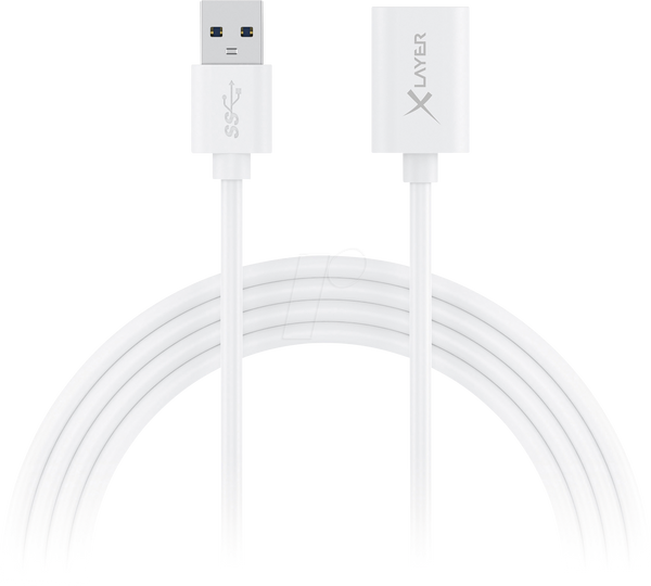 Кабель USB 3.0, роз'єм A до порту A, 1,5 м, білий