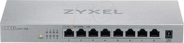 Комутатор, 8-портовий, 2,5 гігабітний Ethernet