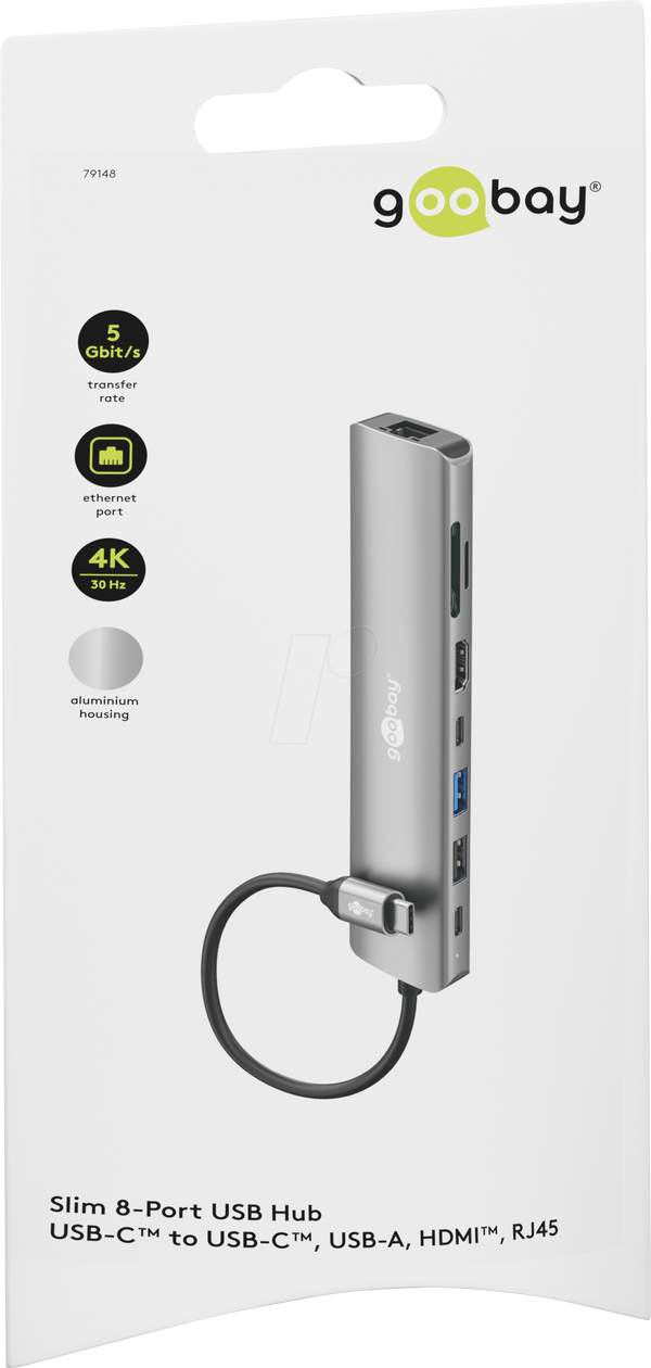 Мультипортовий адаптер USB-C, HDMI, Ethernet, USB типу A, USB типу C