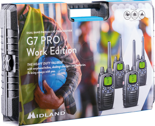 Рація, G7 Pro, PMR+LPD, 16/69 каналів, комплект з 4 шт. у футлярі