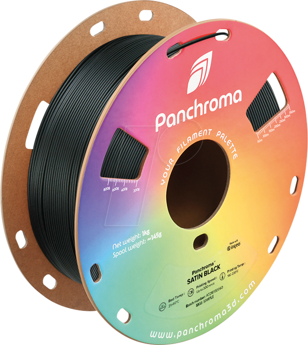 Філамент, Panchroma PLA, атласно-чорний, 1,75 мм, 1 кг