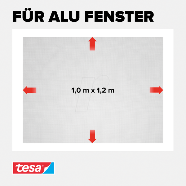 Сменный ролик для противомоскитной сетки tesa®, 1 м x 1,2 м, антрацитовый.