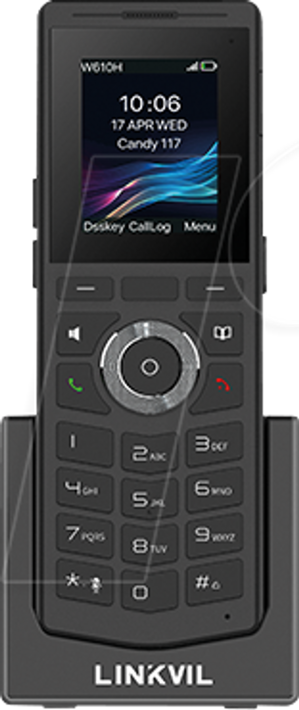 DECT-телефон, трубка с зарядной подставкой, черный.