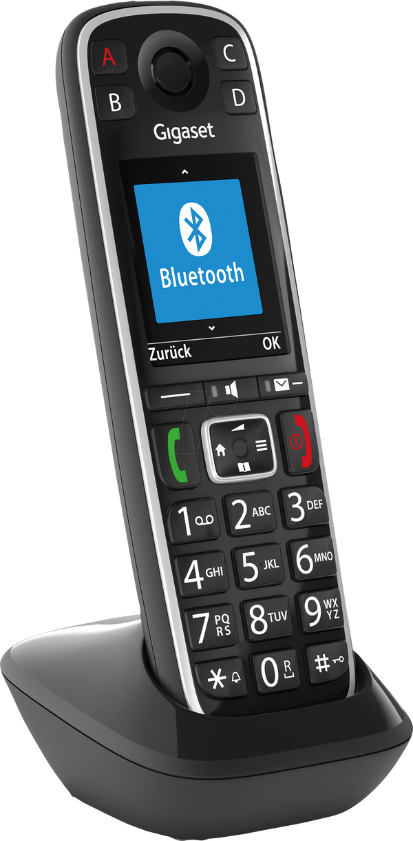 Телефонна трубка DECT, чорна
