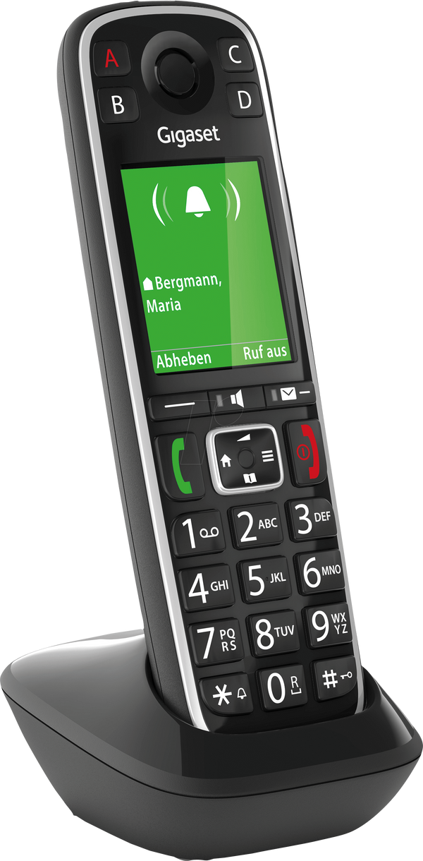 Телефонна трубка DECT, чорна
