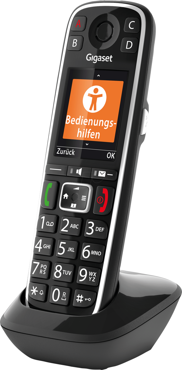 Телефонна трубка DECT, чорна