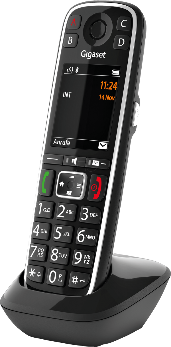 Телефонна трубка DECT, чорна