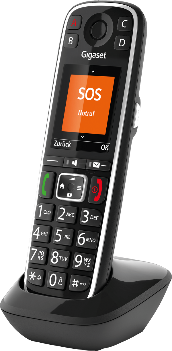 Телефонна трубка DECT, чорна