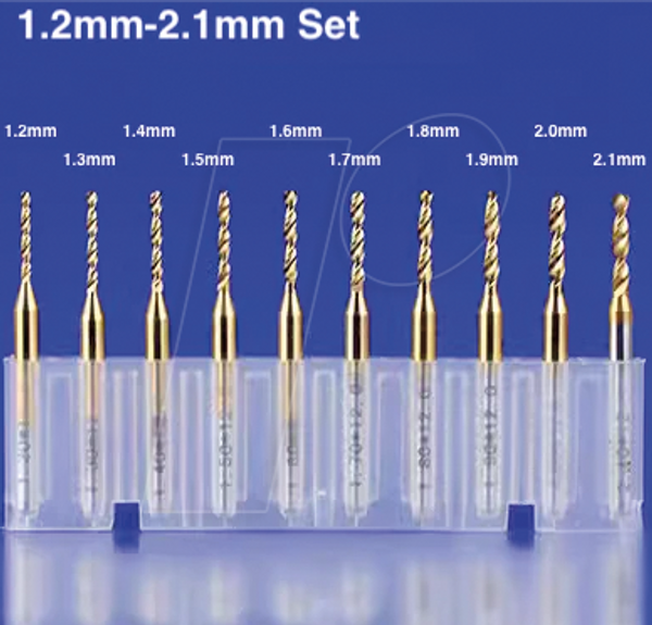 Свердло з ЧПК-покриттям TiN, хвостовик 1/8 дюйма, 3,175 x 12,0 мм (10 шт.)