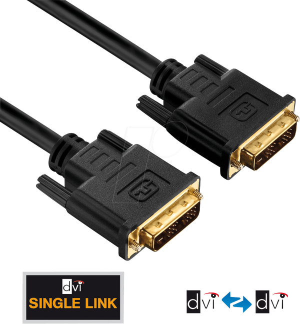 Кабель DVI - одноканальний - серія PureInstall 0,50 м