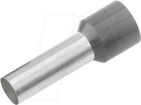 Aderendhülse isoliert 0,75 mm²/12 mm, verzinnt, grau, 100er Pack