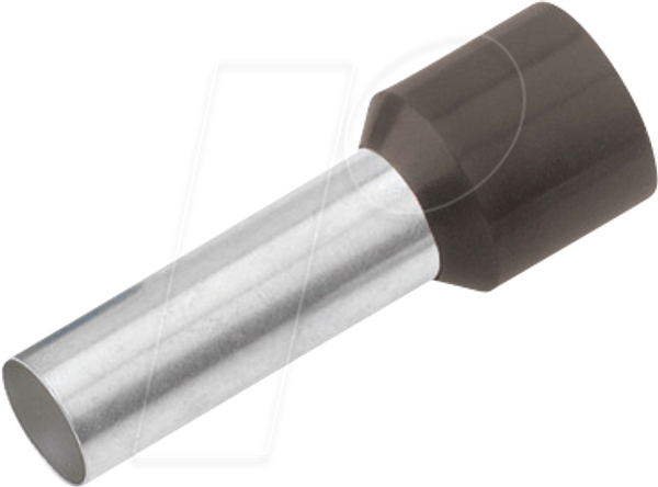 Aderendhülse isoliert 1,5 mm²/10 mm, verzinnt, schwarz, 100er Pa