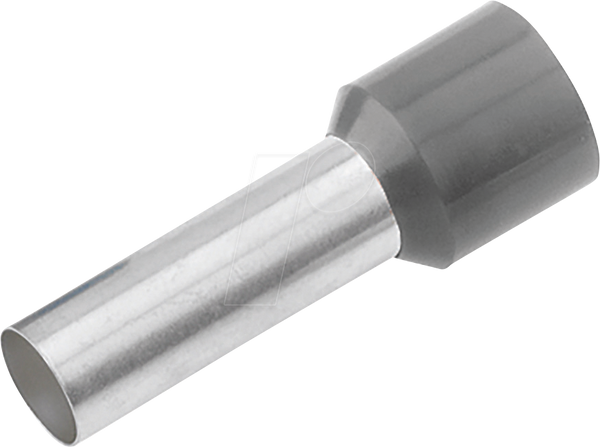 Aderendhülse isoliert 4,0 mm²/12 mm, verzinnt, grau, 100er Pack