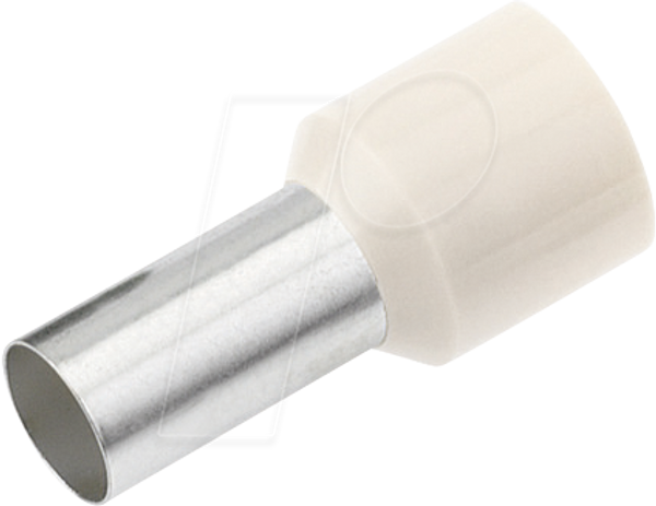 Aderendhülse isoliert 0,5 mm²/8 mm, weiß, 500er Pack