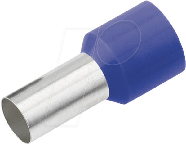 Aderendhülse isoliert 0,75 mm²/12 mm, verzinnt, blue, 100er Pack