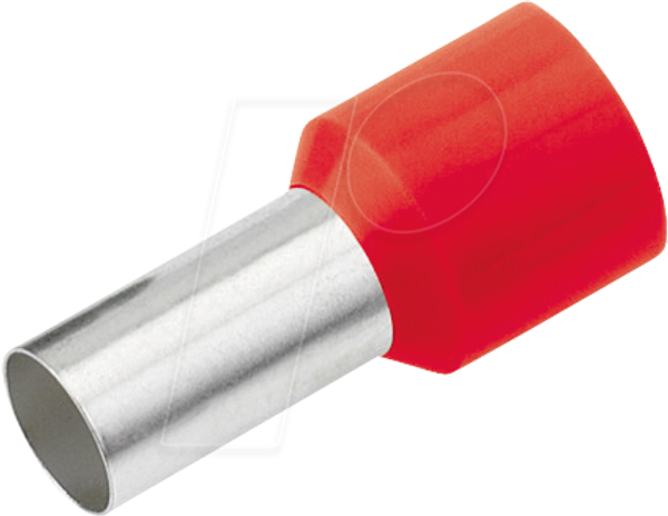 Aderendhülse isoliert 1,0 mm²/8 mm, rot, 500er Pack