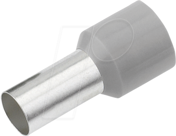 Aderendhülse isoliert 2,5 mm²/8 mm, grau, 500er Pack