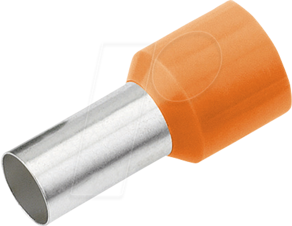 Aderendhülse isoliert 4,0 mm²/12 mm, verzinnt, оранжевий, 100er Pac