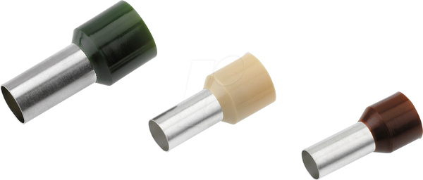 Aderendhülse isoliert 16,0 mm²/12 mm, verzinnt, grün, 100er Pack
