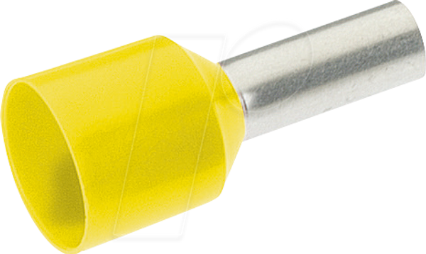 Aderendhülse isoliert 6,0 mm²/12 mm, gelb, 100er Pack