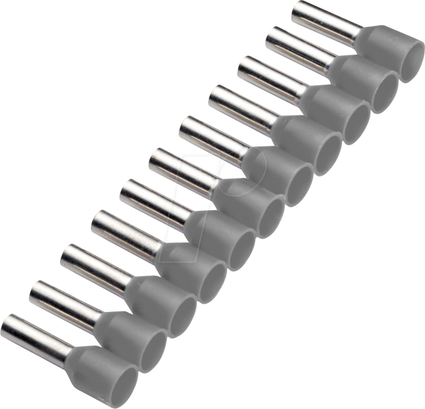 Aderendhülse Bandware 2,5mm²x8mm, grau Riegel 50Stk. , Фарбрейх