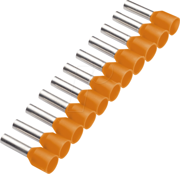 Aderendhülse Bandware 0,5mm²x8mm, помаранчевий Riegel 50Stk. , Фарбрей