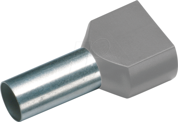 Twin-Aderendhülse isoliert 2x1,0 mm²/8 mm, rot, 100er Pack