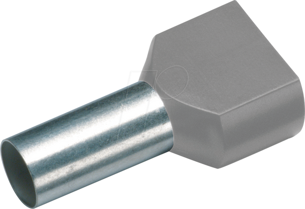 Twin-Aderendhülse isoliert 2x1,0 mm²/10 mm, rot, 100er Pack