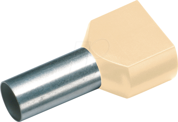 Twin-Aderendhülse ізольований 2x16,0 mm²/14 mm, elfenbein, 100er Pa