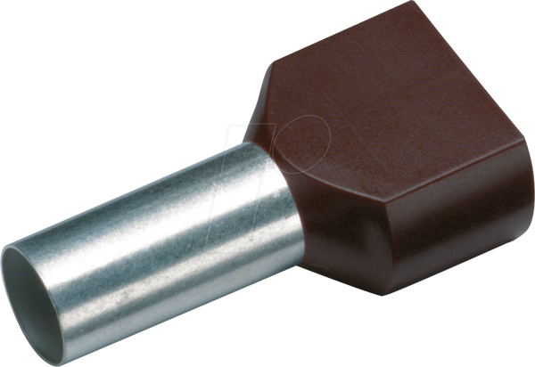 Twin-Aderendhülse isoliert 2x6,0 mm²/14 mm, чорний, 100er Pack