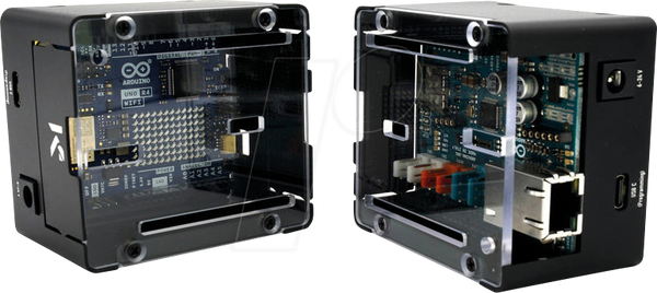 Корпус для Arduino Uno R4, алюміній/полімер, чорний