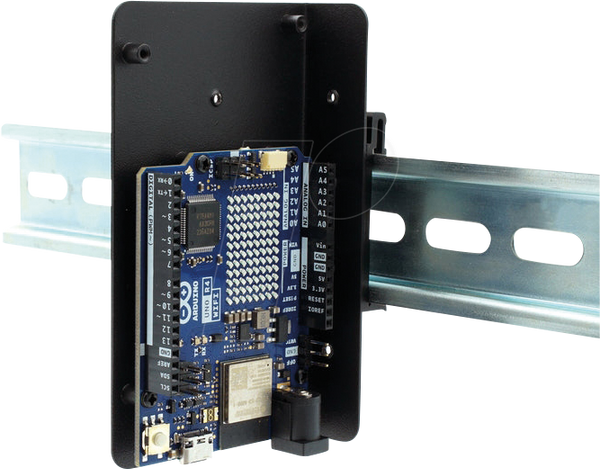 Кронштейн для монтажної рейки Top-Hat, Arduino, сталь, чорний