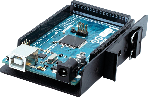 Кронштейн для монтажної рейки Top-Hat, Arduino, сталь, чорний