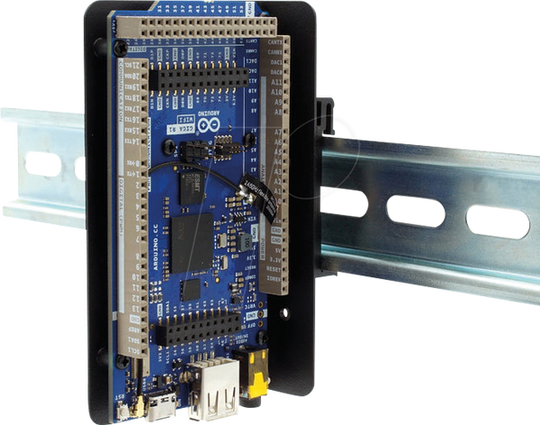 Кронштейн для монтажної рейки Top-Hat, Arduino, сталь, чорний