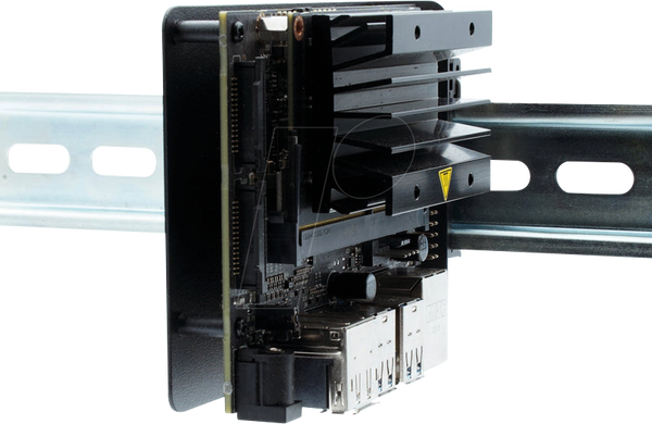 Кронштейн для монтажної рейки, Nvidia Jetson, сталь, чорний