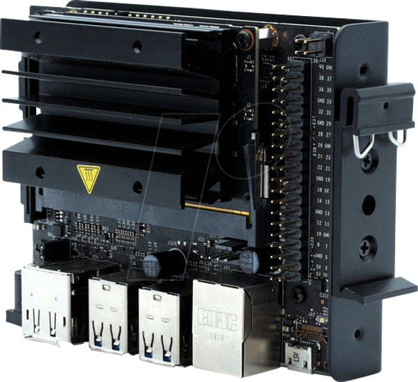 Кронштейн для монтажної рейки, Nvidia Jetson, сталь, чорний
