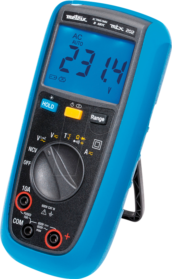 Metrix Multimetre METRIX Multimètre MTX 202, numérique 4000 points, TRMS, c.a./c.c., IP54 ...